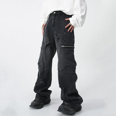 Ripped Baggy Denim black