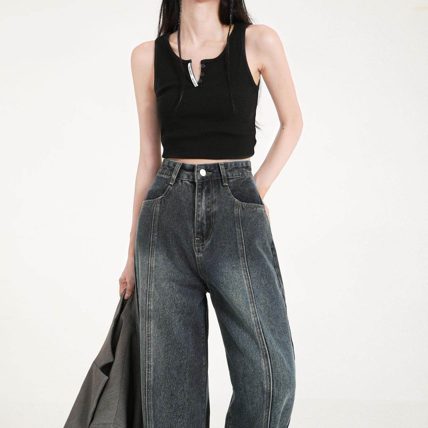 Baggy Vintage Straight Denim Jeans