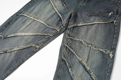 Irregular Monster Stitches Jeans