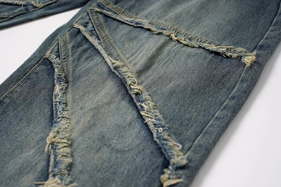 Irregular Monster Stitches Jeans