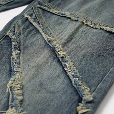 Irregular Monster Stitches Jeans